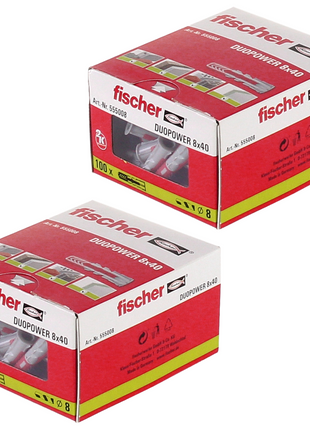 Fischer Spreizdübel DUOPOWER 8x40mm 200 Stk. ( 2x 555008 )