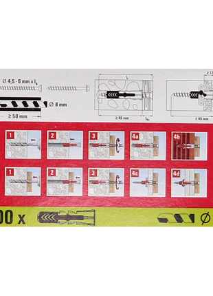 Fischer Profibox DUO-Line  : DUOPOWER 8x40mm + 400 pcs - DUOTEC 10M + 50 pcs - DUOBLADE + 50 pcs  ( 553668 )