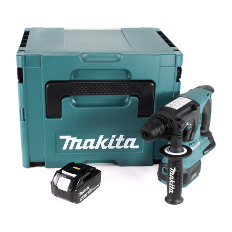 Taladro percutor a batería Makita DHR 242 G1J 18V 2.0J SDS-plus sin escobillas + 1x batería 6.0Ah + Makpac - sin cargador