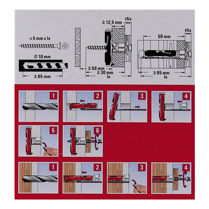 Fischer Hohlraumdübel DUOTEC 10 50mm 500 Stk. ( 10x 537258 )