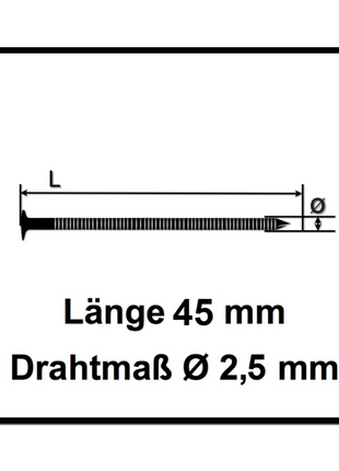 Cloueur à bobine d'air comprimé Bostitch IC70-1-E CT38-70mm 4,9-7,0bar + clou à bobine Prebena 2,5x45mm tige annulaire vierge