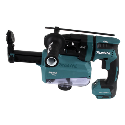 Makita DHR 182 RWTJ Tassellatore a batteria 18V / 1,7J / SDS plus + 2x Batterie 5,0 Ah + 1x Caricabatterie + Aspiratore + Makpac