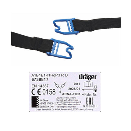 Dräger X-plore 3500 L Demi-masque respiratoire pour filtre à baïonnette de taille L - sans Filtre