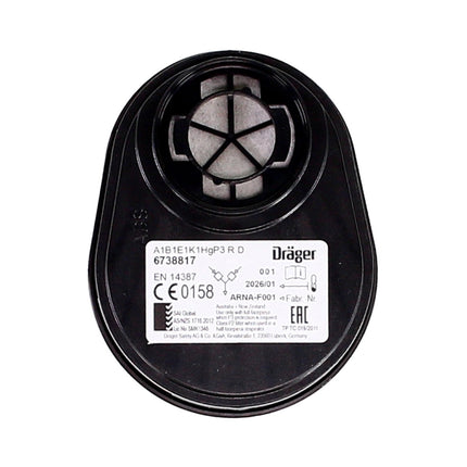 Dräger X-plore 3500 L Demi-masque respiratoire pour filtre à baïonnette de taille L - sans Filtre