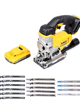 DeWalt DCS 331 N Akku Stichsäge 18V + 1x Akku 2,0Ah + 15x Stichsägeblatt - ohne Ladegerät