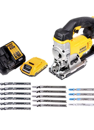 DeWalt DCS 331 D1 Akku Stichsäge 18V + 1x Akku 2,0Ah + Ladegerät + 15x Stichsägeblatt