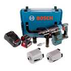 Taladro percutor Bosch GBH 18V-26 F batería 18V 2.6J brushless SDS plus + 2x batería 5.0Ah + cargador + accesorios broca M16 + L-Boxx