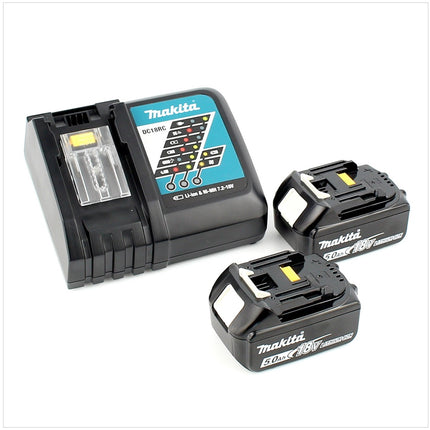 Makita DHP 482 RTJ W Akku Schlagbohrschrauber 18 V 62Nm + 2x Akkus 5,0Ah + Ladegerät im Makpac 2 - Toolbrothers