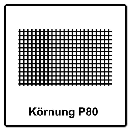 Rollo de papel de lija Mirka ABRANET 75mm x 10m P80 rollo de lija Velcro (545BI001803R)