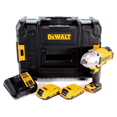 Dewalt DCF 899 HD2 Akku Schlagschrauber 1/2" 18V 950Nm Brushless HOG-Ring + 2x Akku 2,0Ah + Ladegerät + TSTAK