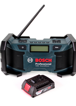 Radio de obra Bosch GML SoundBoxx 14,4-18V + 1x batería 2,0Ah - sin cargador