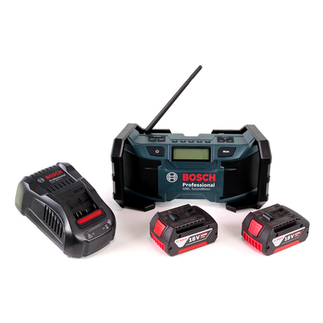 Bosch GML SoundBoxx Baustellenradio 14,4-18V + 2x Akku 5,0Ah + Ladegerät