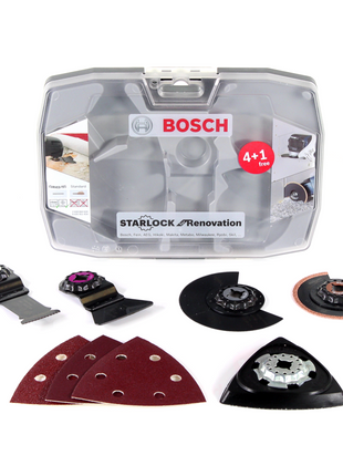 Multicortador a batería Bosch GOP 18 V-EC 18 V Starlock sin escobillas Solo + Starlock Set Best of Renovation 5 piezas. - sin batería, sin cargador