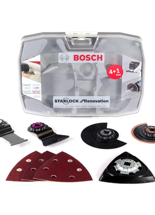 Multicortador Bosch GOP 18V-28 Batería 18V StarlockPlus Sin Escobillas + Juego Starlock Best of Renovation 5uds. - sin batería, sin cargador