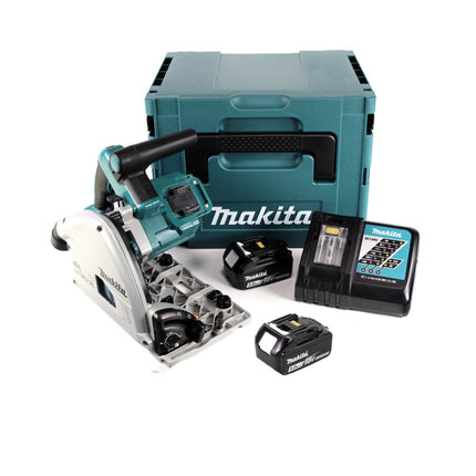 Sierra de inmersión a batería Makita DSP 600 RT 36V (2x18V) 165 mm sin escobillas + 2x batería 5,0Ah + cargador