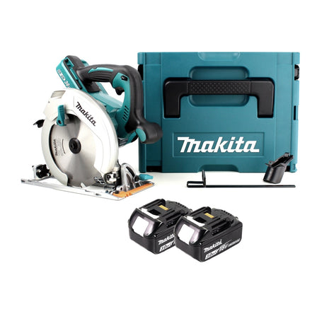 Sierra circular manual Makita DHS 710 FJ con batería de iones de litio de 36 V 190 mm + 2 baterías 3,0 Ah + Makpac - sin cargador