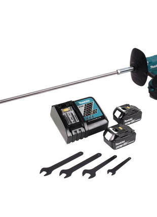 Makita DUT 130 RT Akku Rührgerät 18V M14 Brushless + 2x Akku 5,0Ah + Ladegerät