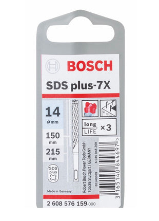 Bosch Hammerbohrer SDS-plus 7X Bohrer 14x150x215mm Carbide ( 2608576159 ) PGM zertifiziert