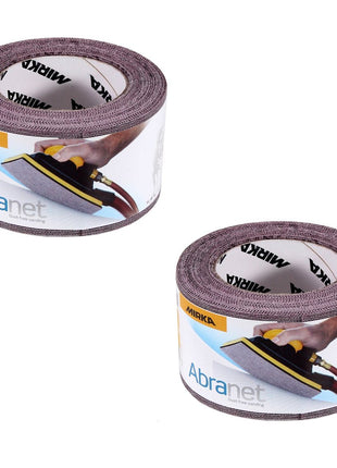 Mirka ABRANET 2x Schleifpapier Rolle 75mm x 10m P180 Schleifrolle Klett ( 2x 545BI001183R )