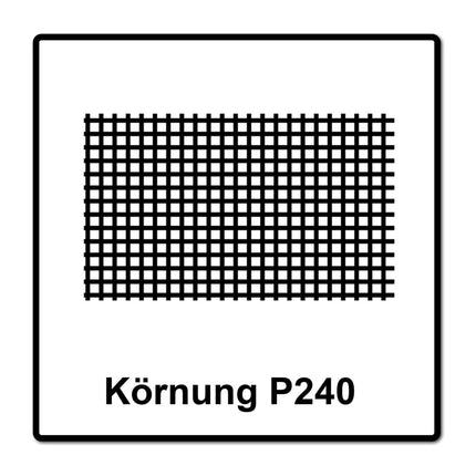 Mirka ABRANET 2x rollo de papel de lija 75mm x 10m P240 rollo de lija Velcro (2x 545BI001253R)