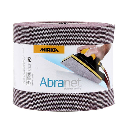 Mirka ABRANET 2x rollo de papel de lija 115mm x 10m P80 rollo de lija Velcro (2x 545BY001803R)