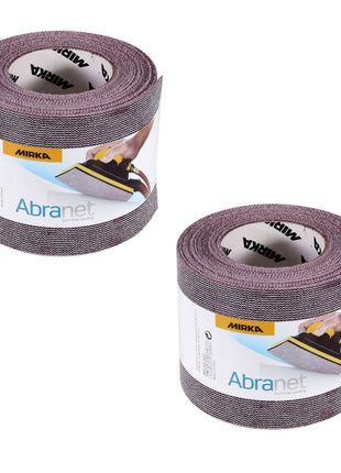 Mirka ABRANET 2x Schleifpapier Rolle 115mm x 10m P80 Schleifrolle Klett ( 2x 545BY001803R )