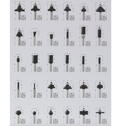 Bosch Set de brocas y fresadoras / 30 piezas / 6 mm ( 2607017474 ) DIN EN-847