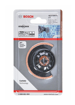 Bosch ACZ 70 RT5 Schmalschnitt Segmentsägeblatt Starlock Carbide-RIFF 70 mm VPI1 ( 2608661692 )