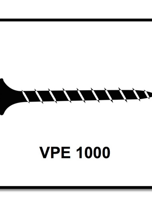 SPAX GIX-B Schnellbauschrauben magaziniert, 3,9x45mm, Nadelspitze, 1000 Stück ( 1891170390456 ) Vollgewinde, Trompetenkopf, Kreuzschlitz H2