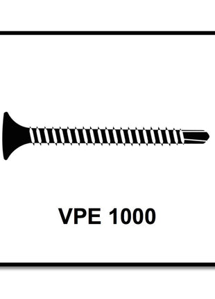 SPAX GIX-D Schnellbauschrauben 3,5x35mm Bohrspitze Phosphatiert 1000 Stück ( 1991170350356 ) Vollgewinde Trompetenkopf Kreuzschlitz H2