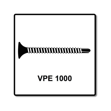 SPAX GIX-D Schnellbauschrauben 3,5x45 mm Bohrspitze Phosphatiert 1000 Stück ( 1991170350456 ) Vollgewinde , Trompetenkopf, Kreuzschlitz H2 - Toolbrothers