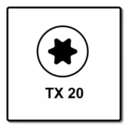 Fischer Power-Fast II FPF II tornillo para aglomerado 4,0x30 mm 200 piezas (670155) cabeza avellanada con rosca completa Torx, galvanizado, pasivado azul