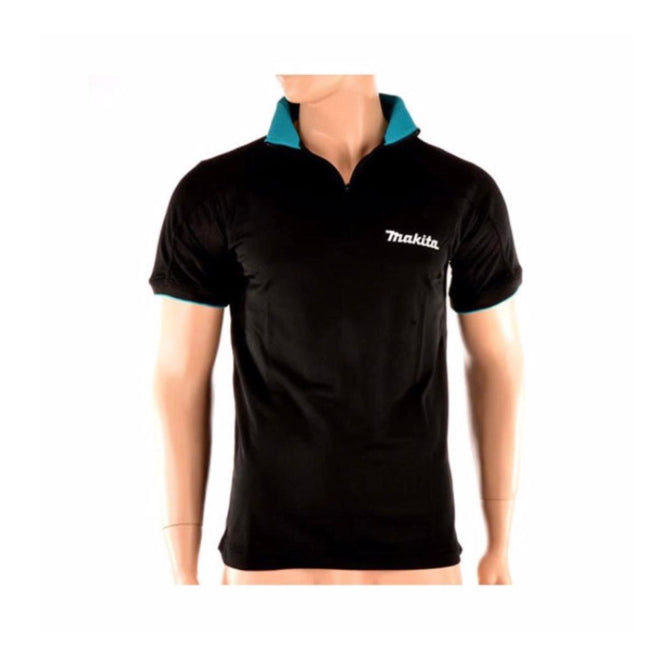 Maglietta Polo Rugby Makita - Taglia L - 100% cotone - Nero ( 98P184 )