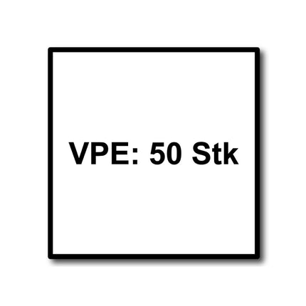 Fischer Power-Fast II FPF II Spanplattenschraube 6,0x240 mm 50 Stück ( 670469 ) Senkkopf mit Torx Teilgewinde galvanisch verzinkt, blau passiviert