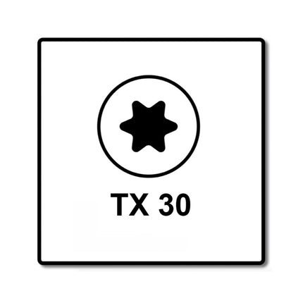 Fischer Power-Fast II FPF II tornillo para aglomerado 6,0x260 mm 50 piezas (670471) cabeza avellanada con rosca parcial Torx, galvanizado, pasivado azul