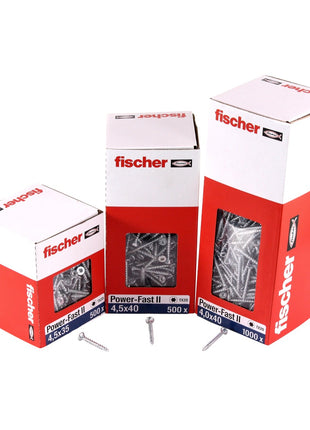 Fischer Power-Fast II FPF II Spanplattenschraube 3,0x16 mm 200 Stück ( 670057 ) Pan Head mit Torx Teilgewinde galvanisch verzinkt, blau passiviert