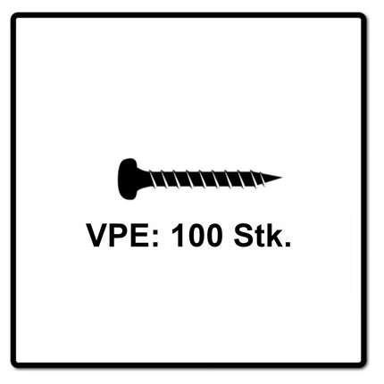 Fischer Power-Fast II FPF II tornillo para aglomerado 6,0x40 mm 100 piezas (670530) Cabeza plana con rosca completa Torx galvanizado, pasivado azul