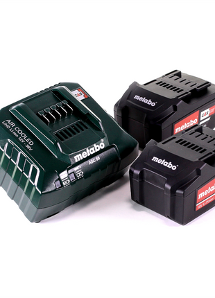 Metabo set básico 2x batería Li-Power 18 V 4,0 Ah CAS Li-Ion (2x 625591000) + cargador ASC 55 (627044000)