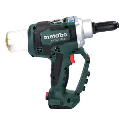 Metabo NP 18 LTX BL 5.0 remachadora ciega a batería 18 V 10 kN sin escobillas (619002840) + metaBOX - sin batería, sin cargador
