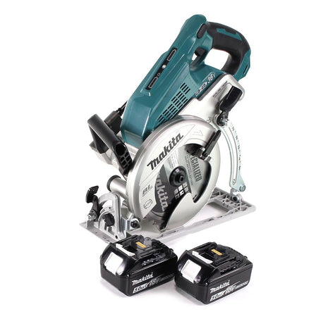 Makita DRS 780 T Akku Handkreissäge 36V ( 2x18V ) 185 mm Brushless + 2x Akku 5,0Ah  - ohne Ladegerät - Toolbrothers