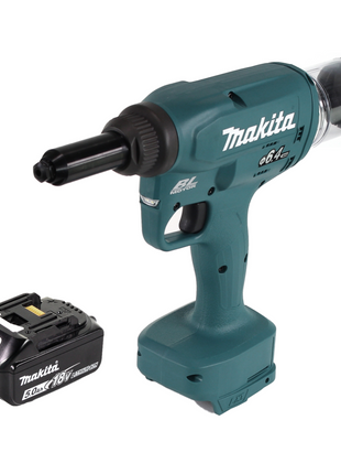 Makita DRV 250 T1 Outil de pose de rivets aveugles sans fil 18V 20kN brushless + 1x Batterie 5.0Ah - sans chargeur