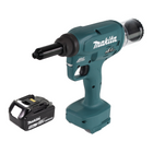 Makita DRV 250 T1 Outil de pose de rivets aveugles sans fil 18V 20kN brushless + 1x Batterie 5.0Ah - sans chargeur