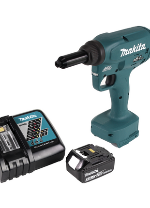 Makita DRV 250 RT1 Remachadora a batería 18V 20kN sin escobillas + 1x batería 5.0Ah + cargador