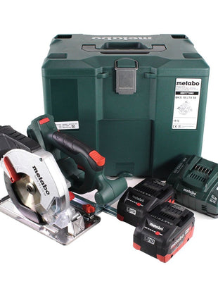 Metabo MKS 18 LTX 58 Akku Metall Handkreissäge 18V 165 mm ( 600771840 ) + 2x Akku 5,5Ah + Ladegerät + MetaLoc