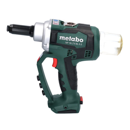 Metabo NP 18 LTX BL 5.0 Akku Blindnietpistole 18 V 10 kN Brushless + 1x Akku 5,5 Ah + Ladegerät + metaBOX