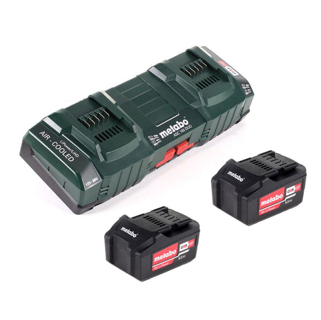 Metabo Set de base avec 2x batterie Li-Power 5,2Ah + chargeur double ASC 145 DUO