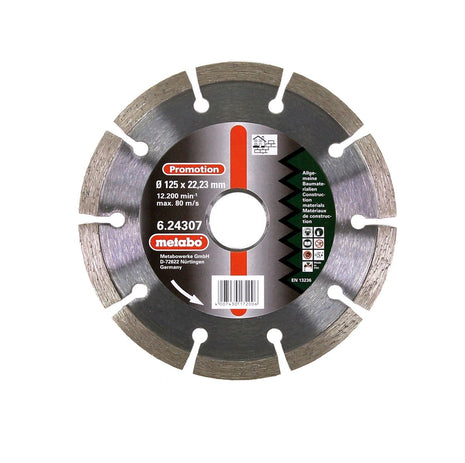 Metabo SP-U Disque à tronçonner diamanté Universal SP 125x22,23 mm ( 624307000 ) pour Meuleuse d'angle