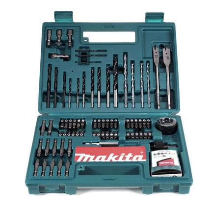 Llave de impacto a batería Makita DTD 152 STK 18V 165Nm 1/4" + 1x batería 5.0Ah + cargador + set brocas 100 piezas + estuche