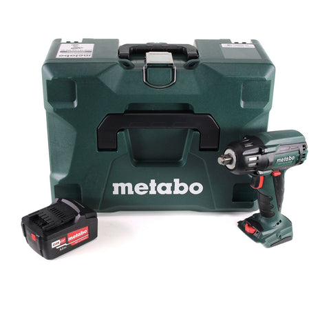 Metabo SSW 18 LTX 400 BL Atornillador de impacto a batería 18 V 400 Nm 1/2" sin escobillas + 1x batería 5,2 Ah + metaBOX - sin cargador