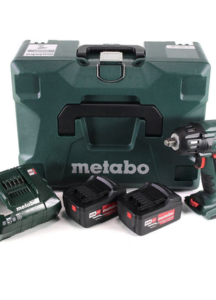 Metabo SSW 18 LTX 400 BL Atornillador de impacto a batería 18 V 400 Nm 1/2" sin escobillas + 2x batería 5,2 Ah + cargador + metaBOX